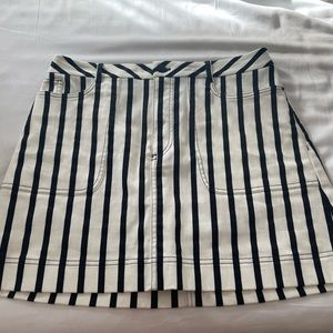 Alice + Olivia black and white striped mini skirt